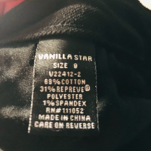 BLACK VANILLA STAR high rise Jeggings! Destructed Sz 9 - Picture 10 of 15